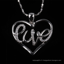 Prix ​​compétitif mode coeur forme amour pendentif bijoux